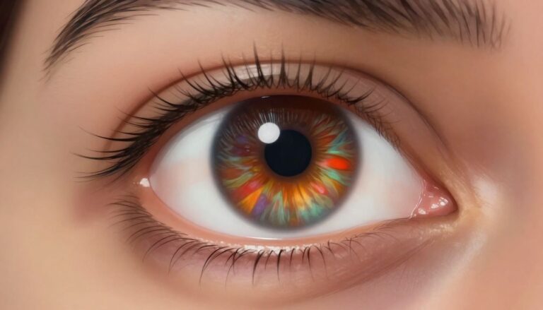 An illustration of the human eye focusing on the macula, highlighting affected retinal areas in age-related macular degeneration