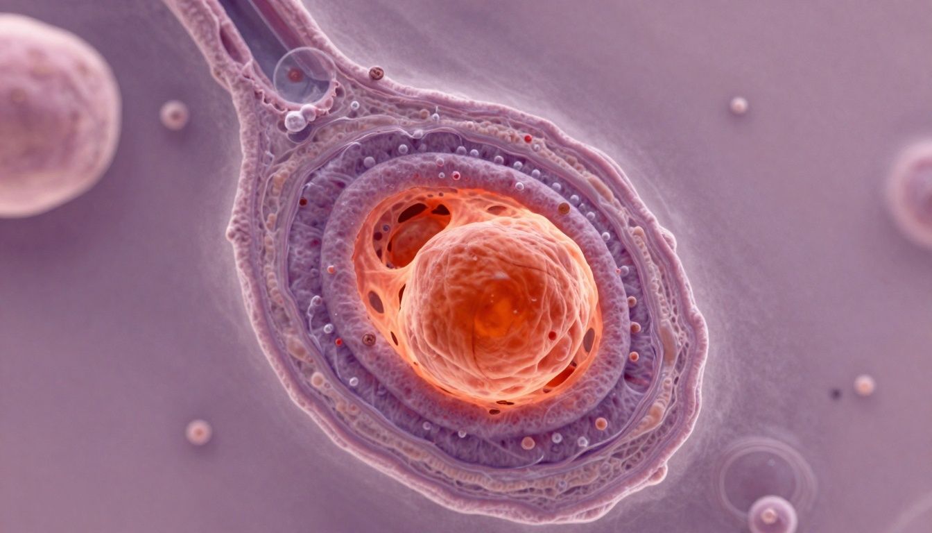Microscopic view of inflamed tissue highlighting chronic inflammation aging